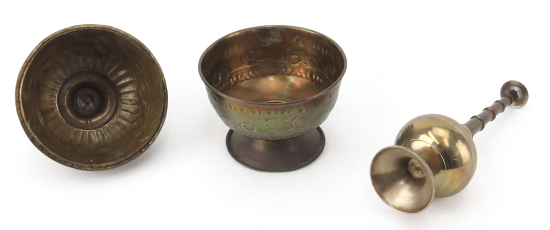 Two Antique Judaica Brass Vessels