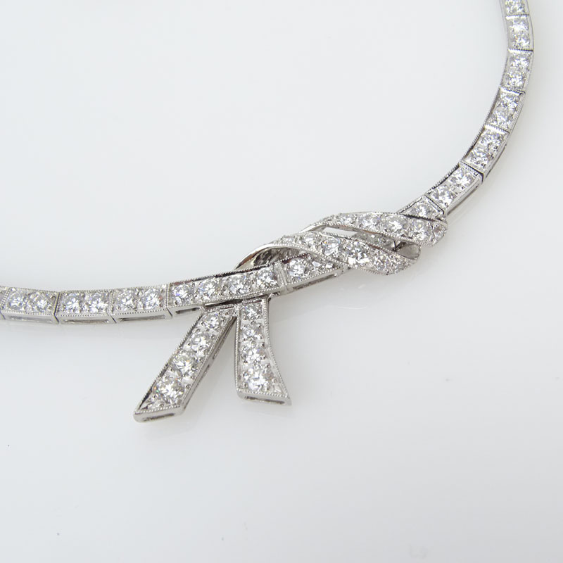 8.87 Carat Round Brilliant Cut Diamond and Platinum Necklace.