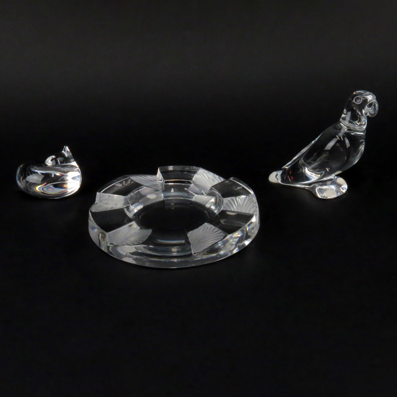 Grouping of Three (3) Crystal Tableware