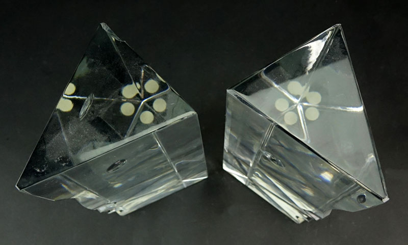 Pair of Baccarat "Encounter" Crystal Sculptures by Robert Rigot