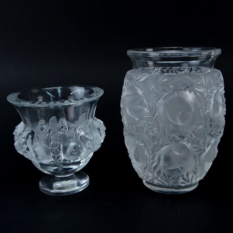 Two (2) Lalique Crystal Vases