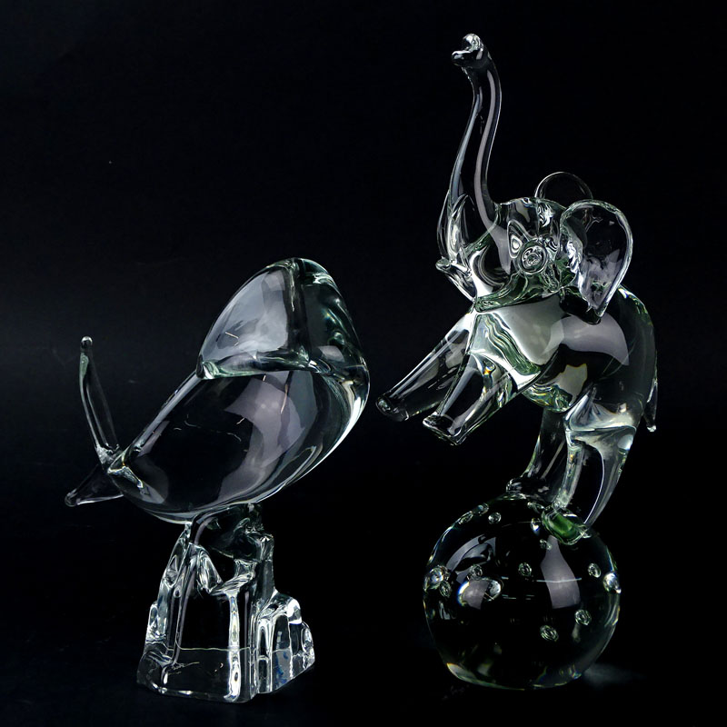 Two (2) Licio Zanetti Murano Art Glass Sculptures