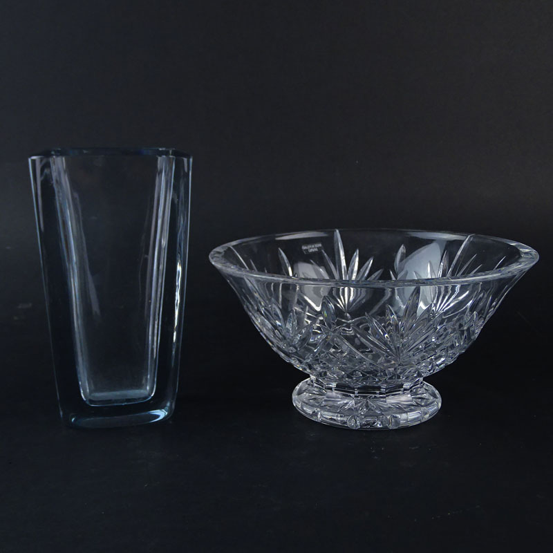 Two (2) European Art Glass Vase and Bowl