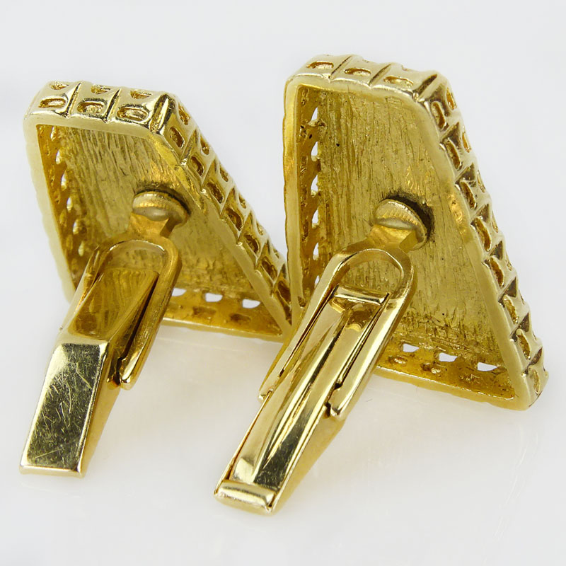 Men's Vintage 14 Karat Yellow Gold Cufflinks