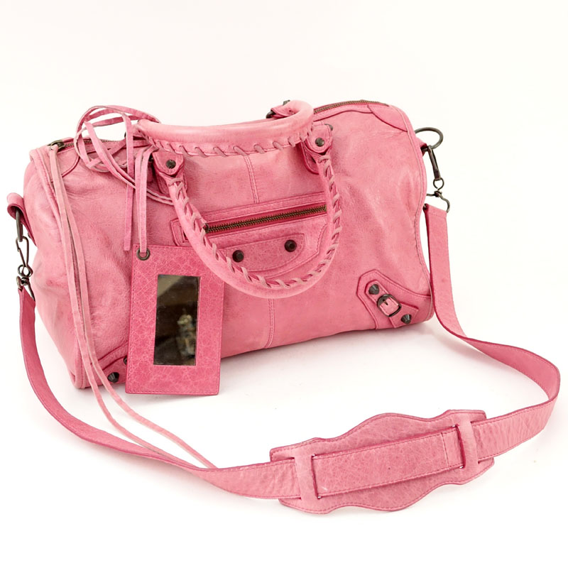 Balenciaga Pink Leather City Bag