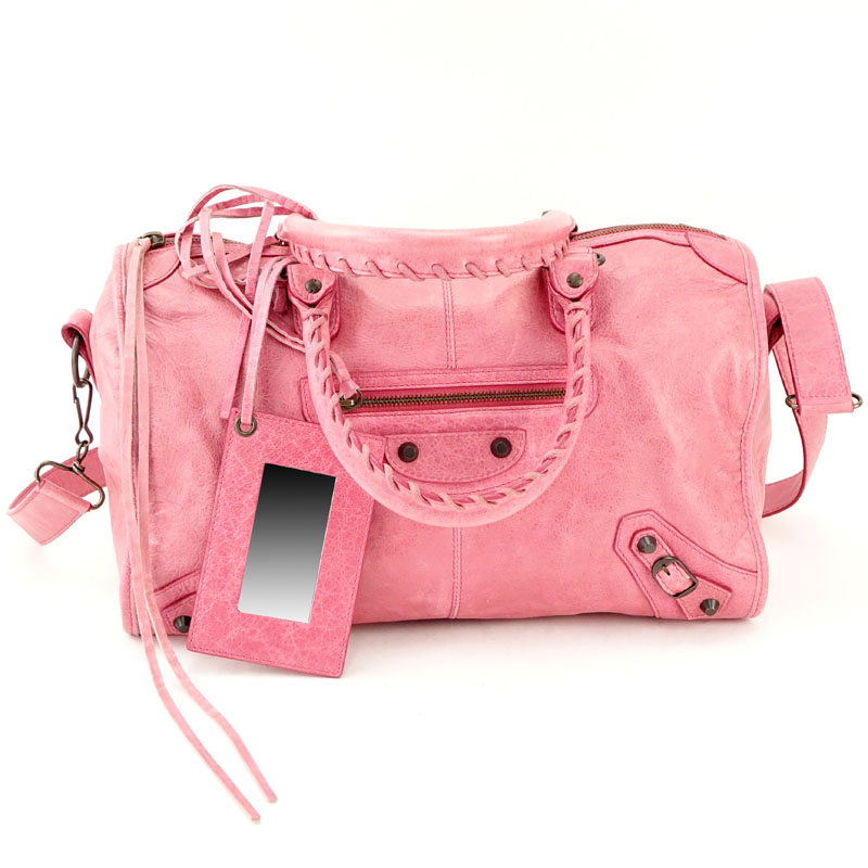 Balenciaga Pink Leather City Bag