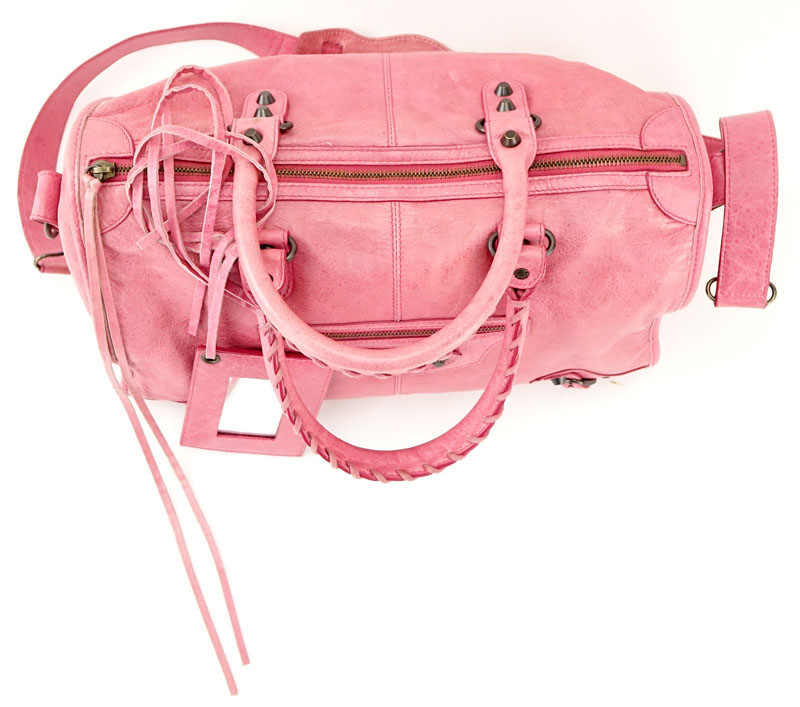 Balenciaga Pink Leather City Bag