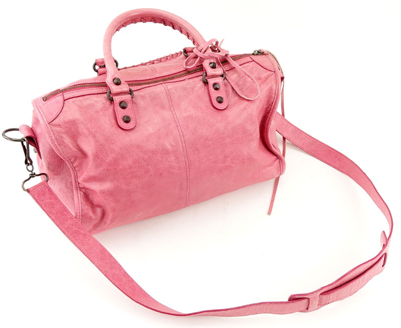 Balenciaga Pink Leather City Bag