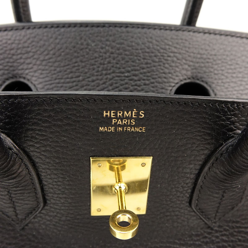 Hermès Black Noir Togo Leather Birkin GHW Bag 35 With Gold Hardware