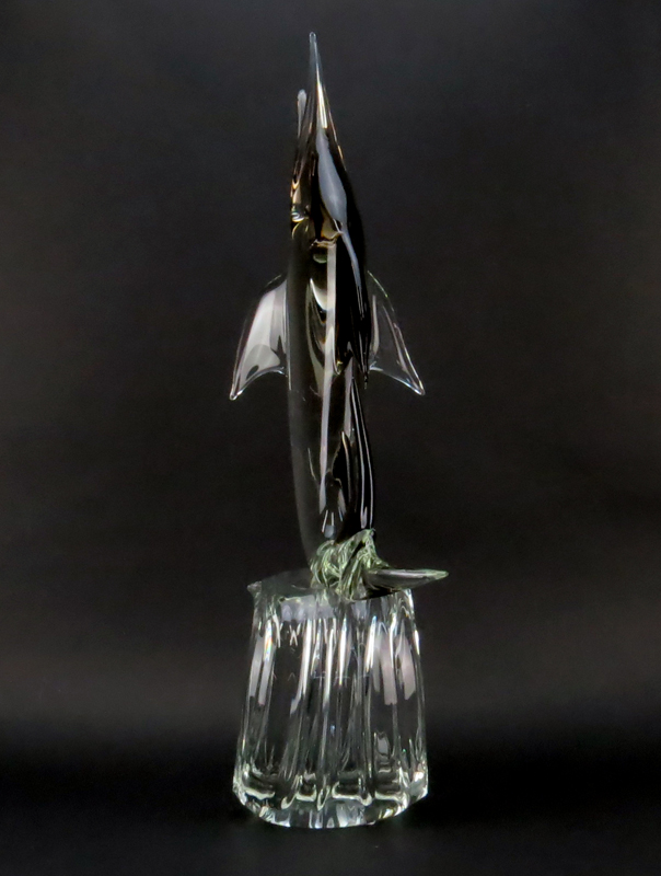 Vintage Licio Zanetti Art Glass Swordfish Sculpture