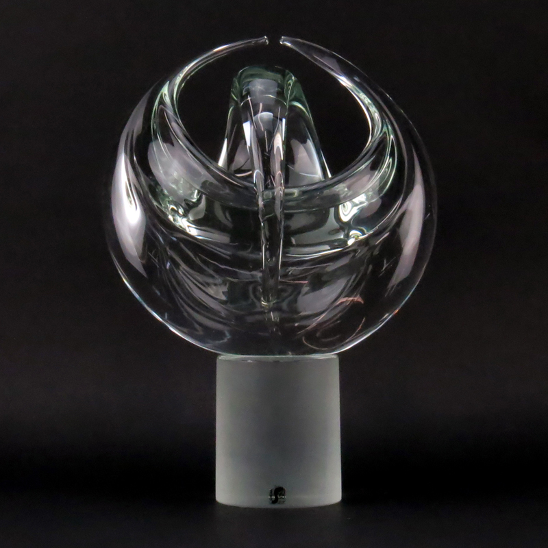 Seguso Murano Modern Glass Sculpture with Base