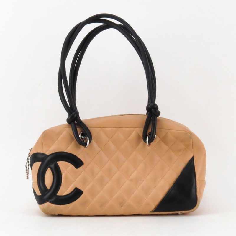 Chanel Linge Cambon Quilted Leather Bowler Bag