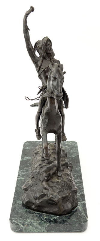 After: Frederic Remington, American (1861-1909) Bronze "The Scalp"