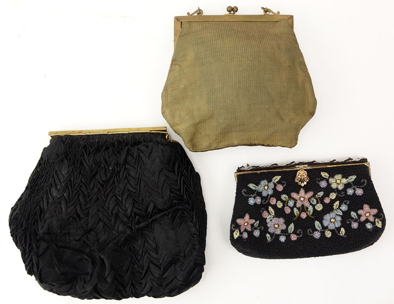 Grouping of Three (3) Antique or Vintage Ladies' Purses