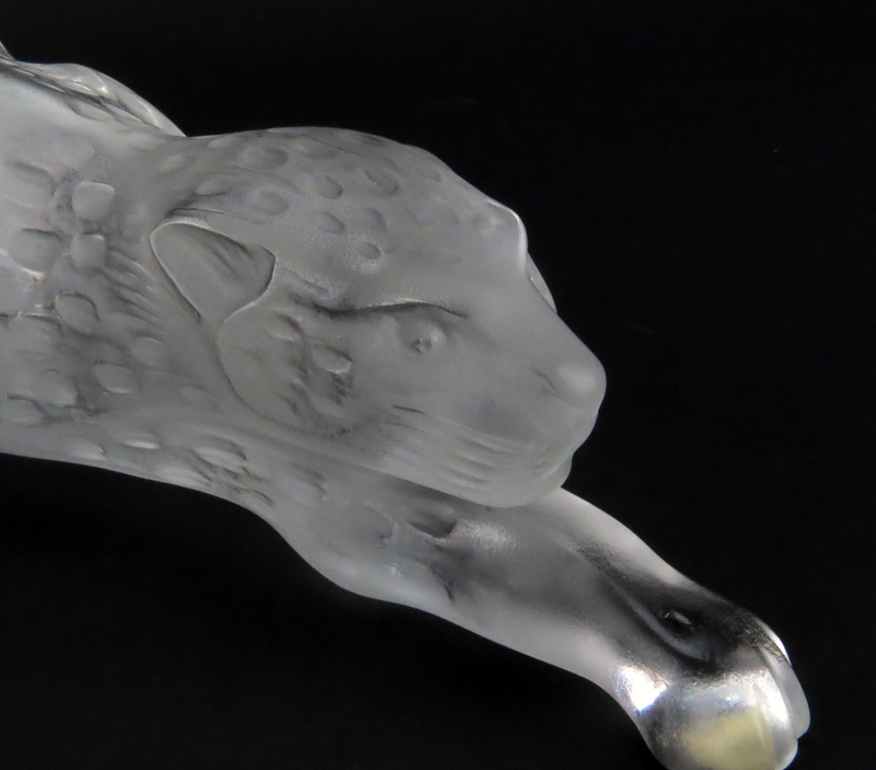 Lalique, France Frosted and Clear Glass Panther