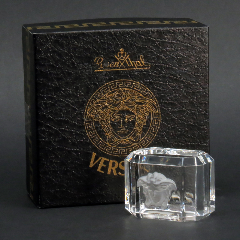 Twelve (12) Versace for Rosenthal Crystal Treasury Napkin Rings