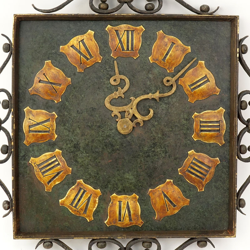 Vintage Wrought Iron Wall Clock