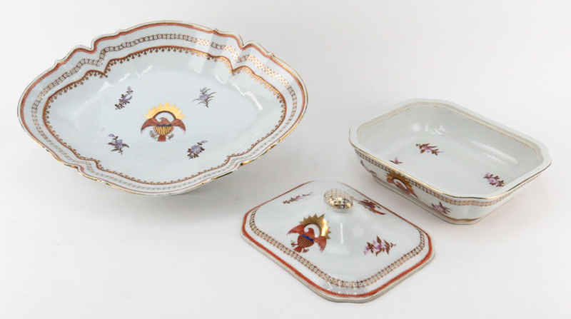 Two (2) Vintage Chinese 18th Century Style Export Porcelain for the American Market Tableware