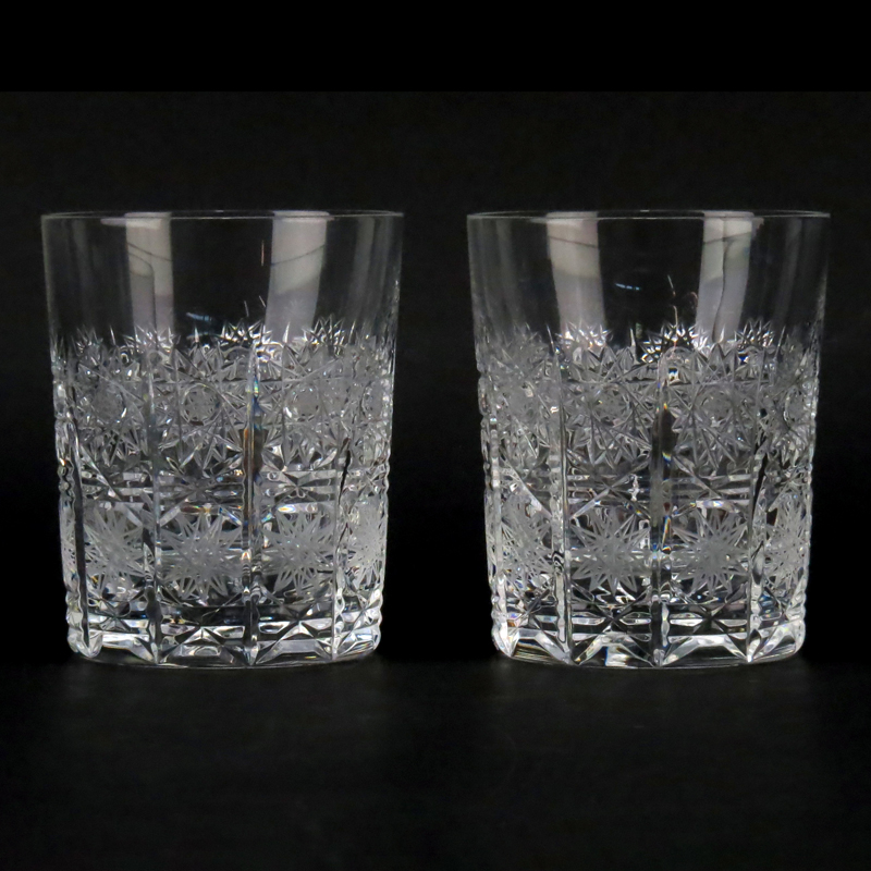 Twelve (12) Vintage Cut Glass Tumblers