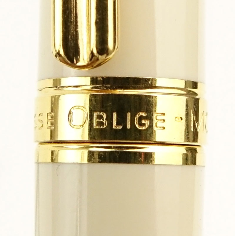 Mont Blanc Cream Noblesse Oblige Rollerball Pen In Box