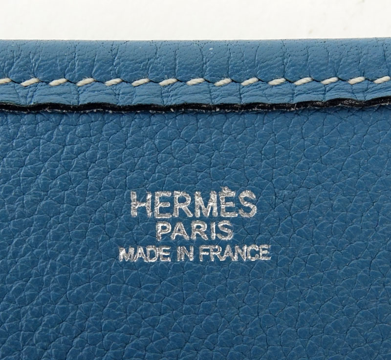 Hermès Blue Jean Togo Leather Evelyne I-2 PM Messenger Bag