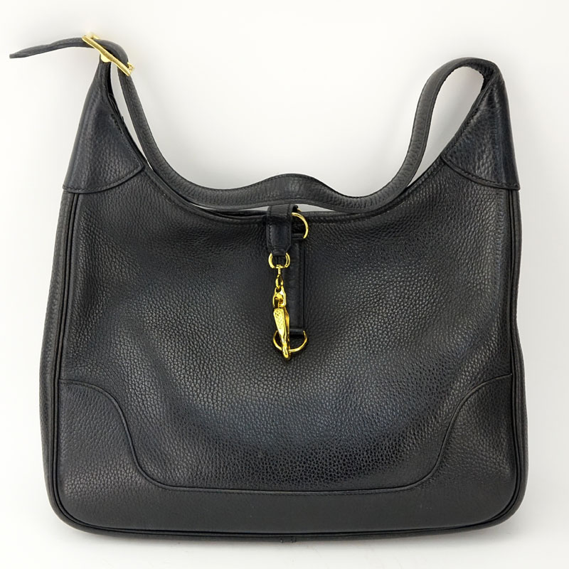 Hermès Black Noir Togo Leather Limited Edition XL Hobo Bag