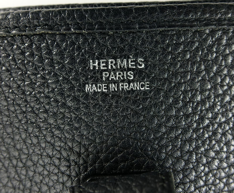 Hermès Black Noir Togo Leather Evelyne XL GM Messenger Bag