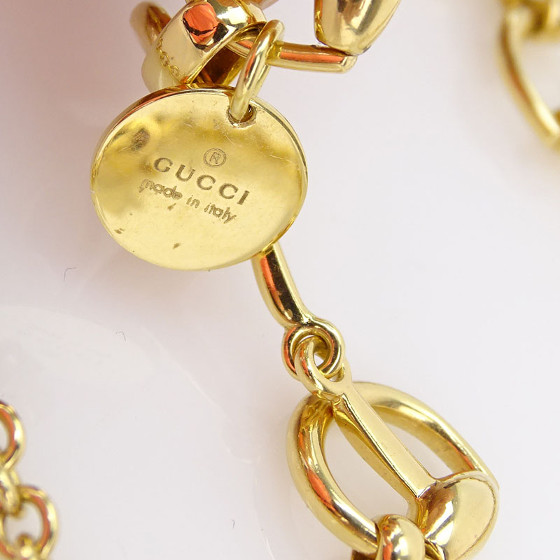 Gucci 18 Karat Yellow Gold Horsebit Necklace