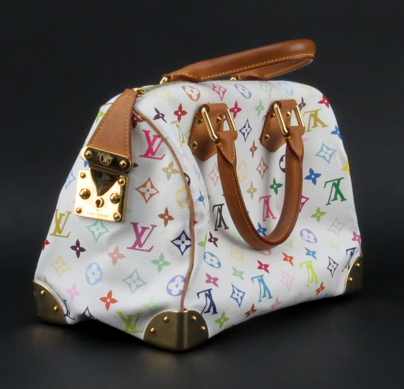 Louis Vuitton Murakami Inspired White Monogram Multicolore Speedy 30 ...