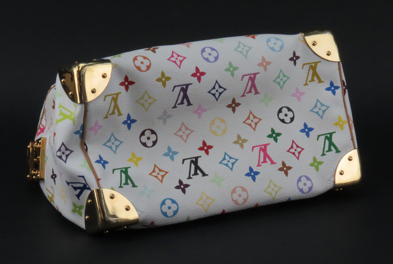 Louis Vuitton Murakami Inspired White Monogram Multicolore Speedy 30 Bag