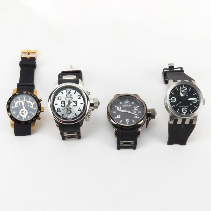 Four (4) Men's Invicta Watches