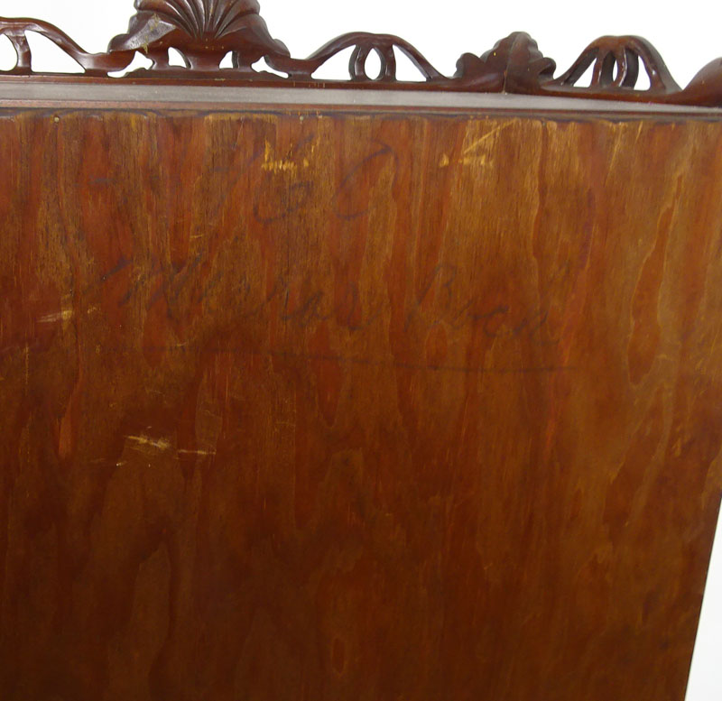 Mid Century Chinese Chippendale Style Mahogany Vitrine