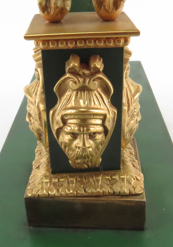 Late 18th or Early 19th Century Austrian Empire Gilt Bronze Figural Mantel Clock