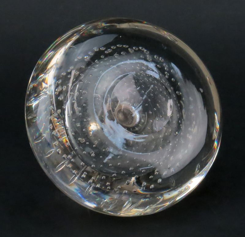 Vintage Glass and Silver Plate Inkwell