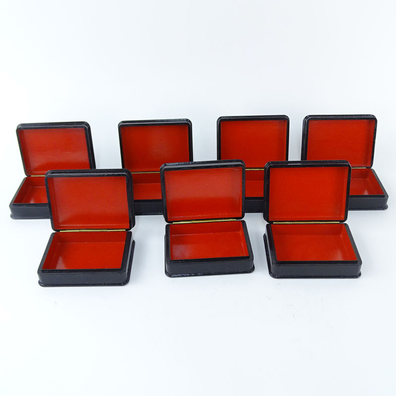 Collection of Seven (7) Russian Lacquer Boxes