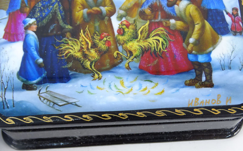 Collection of Seven (7) Russian Lacquer Boxes