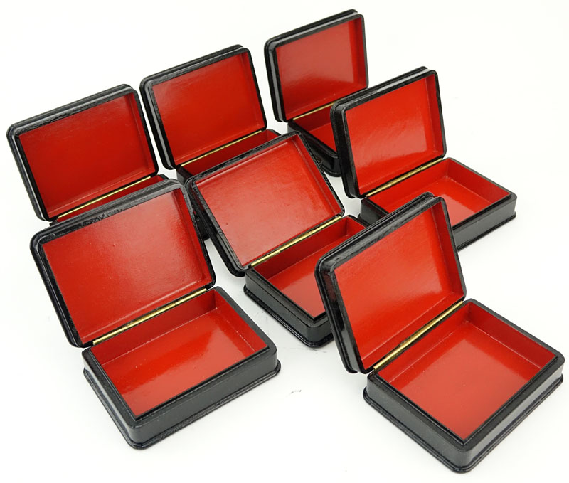 Collection of Seven (7) Russian Lacquer Boxes