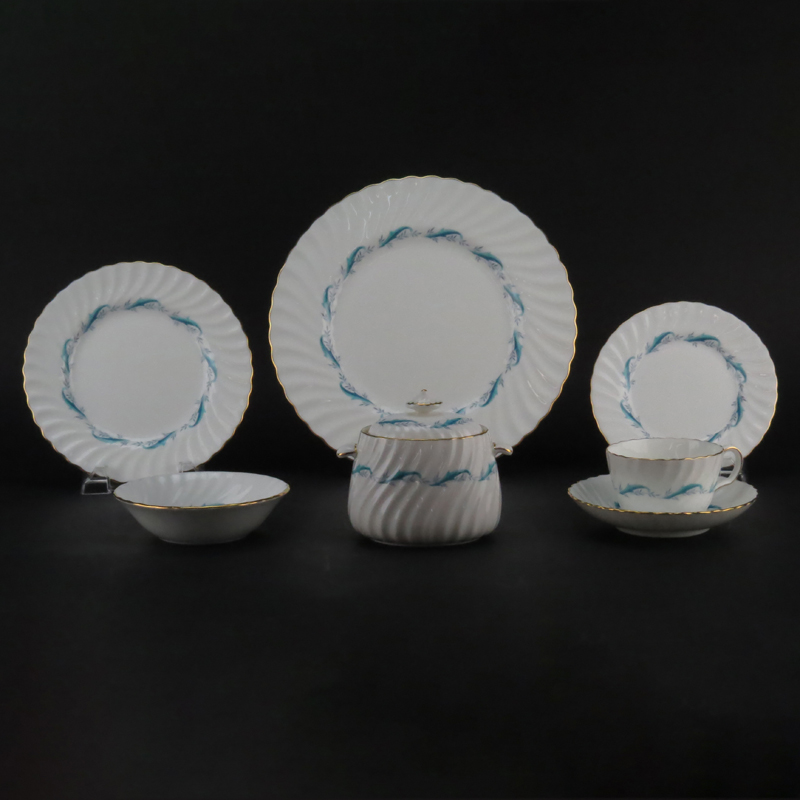 Seventy Five (75) Piece Minton "Downing" Porcelain Dinnerware