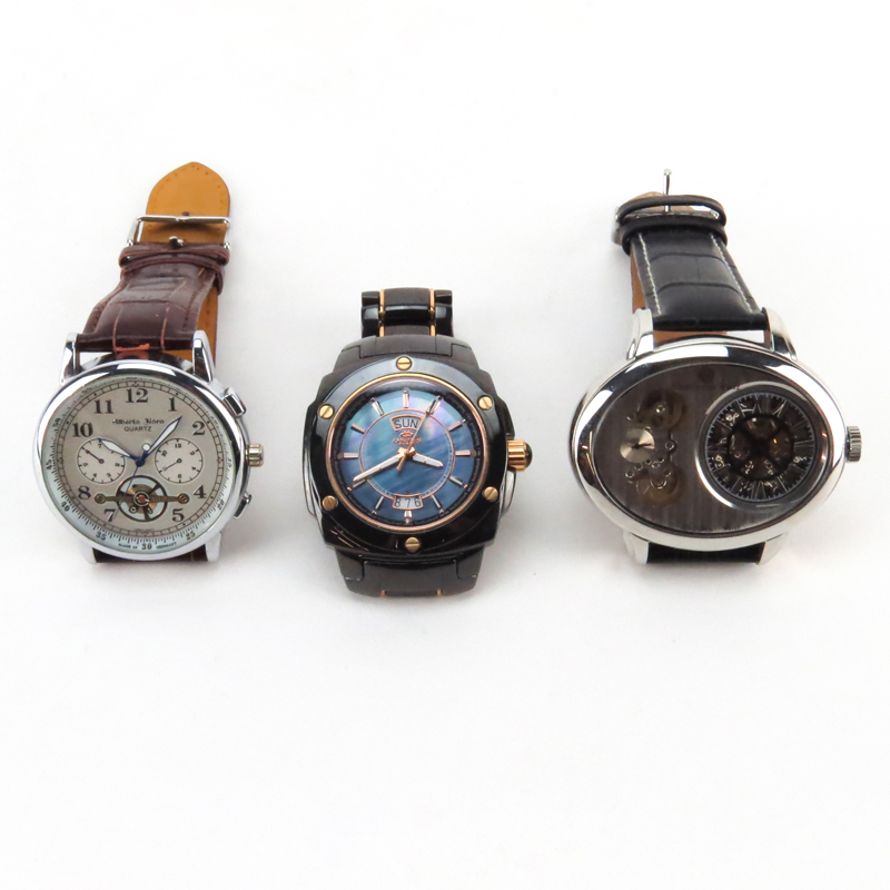 Three (3) Men's Designer Watches