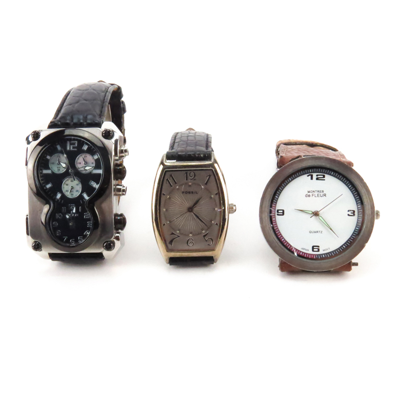 Three (3) Men's Fashion Watches