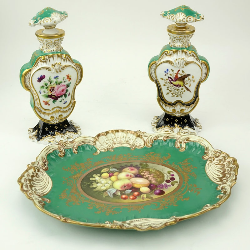 Grouping of Three (3) 19th Century French Art Nouveau Style Porcelain Tableware