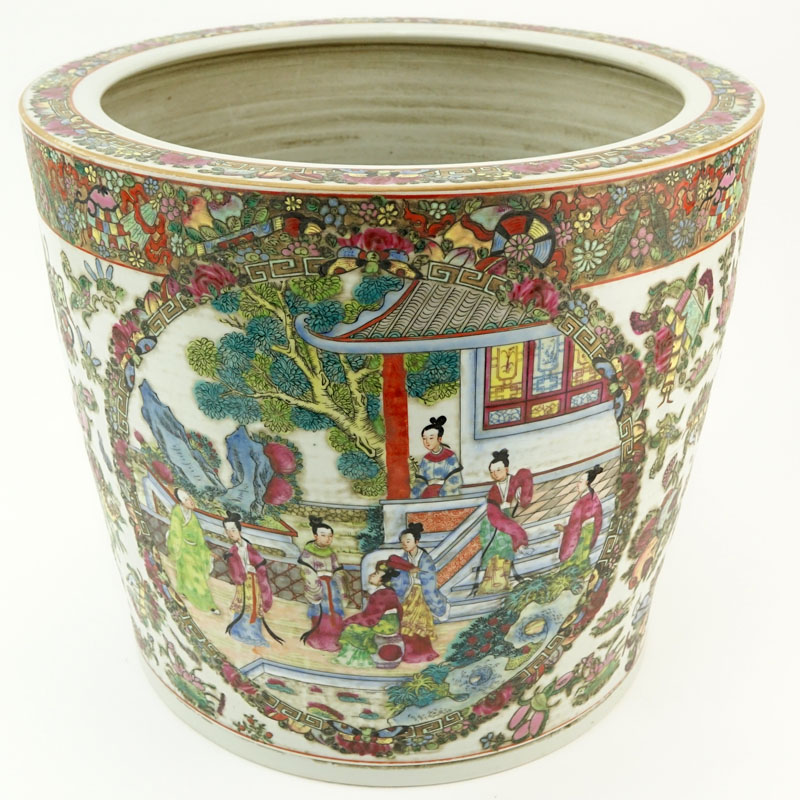 Later 20th Century Chinese Hand painted Porcelain Jardinière