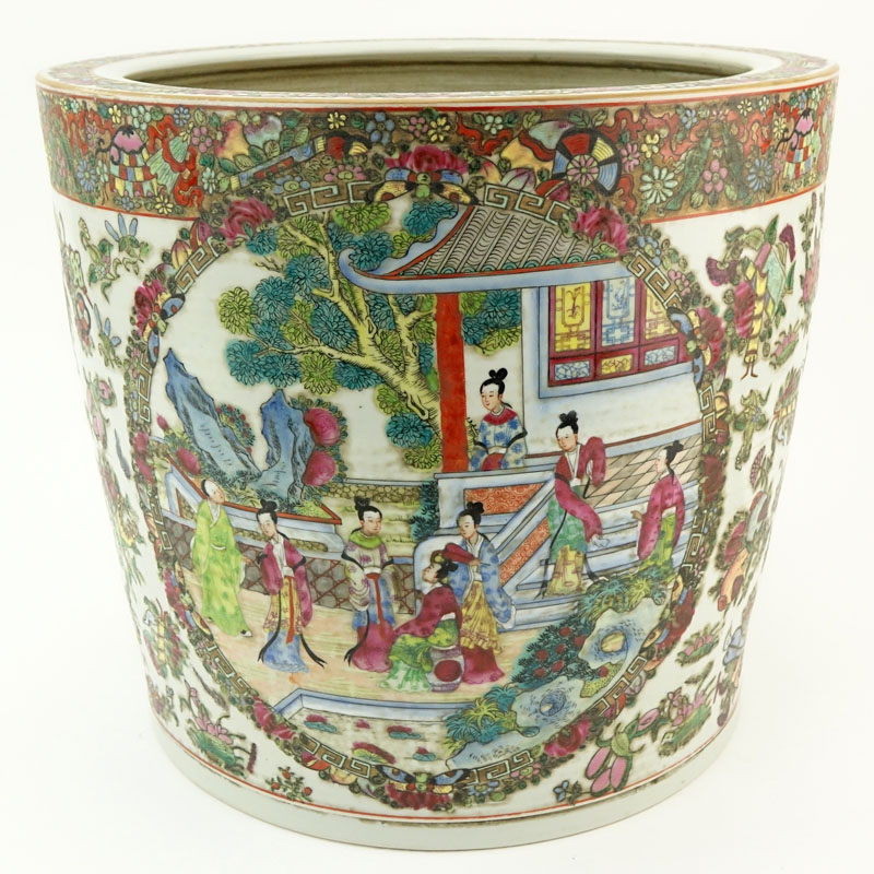 Later 20th Century Chinese Hand painted Porcelain Jardinière