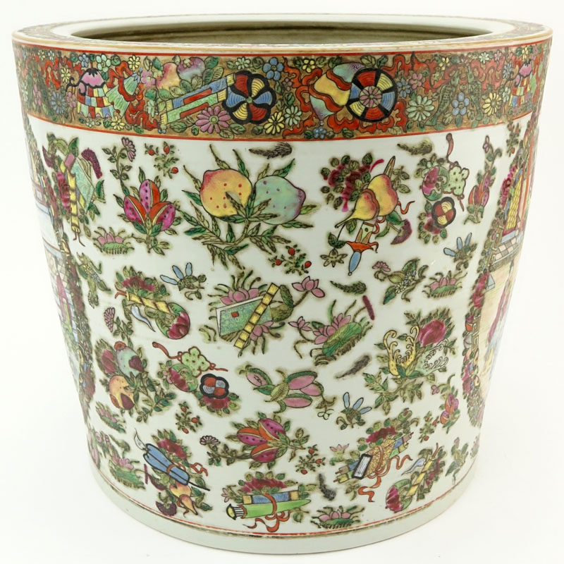 Later 20th Century Chinese Hand painted Porcelain Jardinière