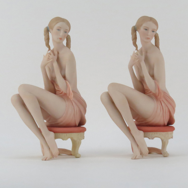 Two (2) Limited Edition Laszlo Ispanky "Morning" Polychrome Porcelain Figurines