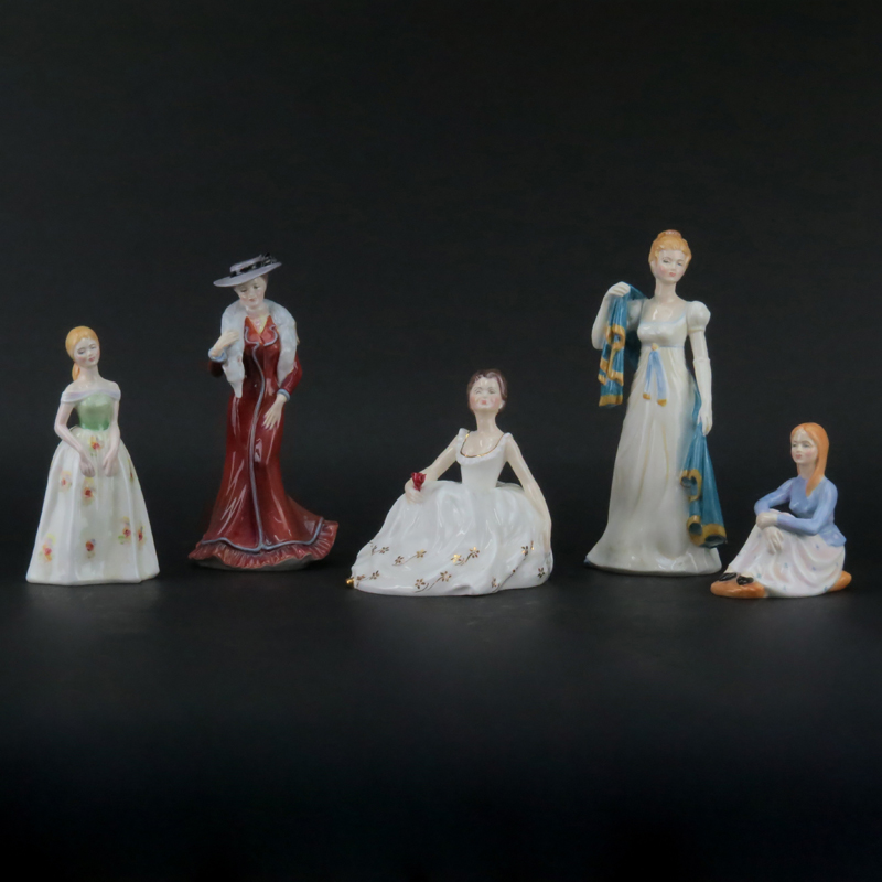 Group of Five (5) Francesca Art China Staffordshire Bone China Figurines