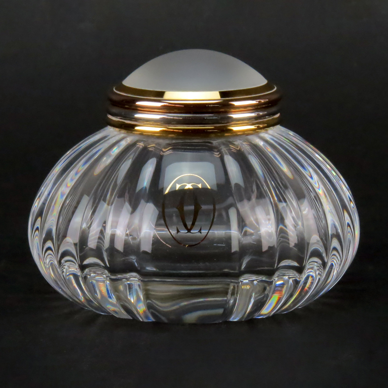 Must de Cartier Crystal and Vermeil Inkwell