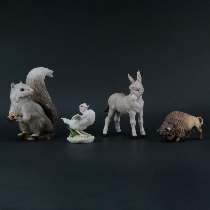 Group Of Four (4) Cybis Bisque Porcelain Animal Figurines