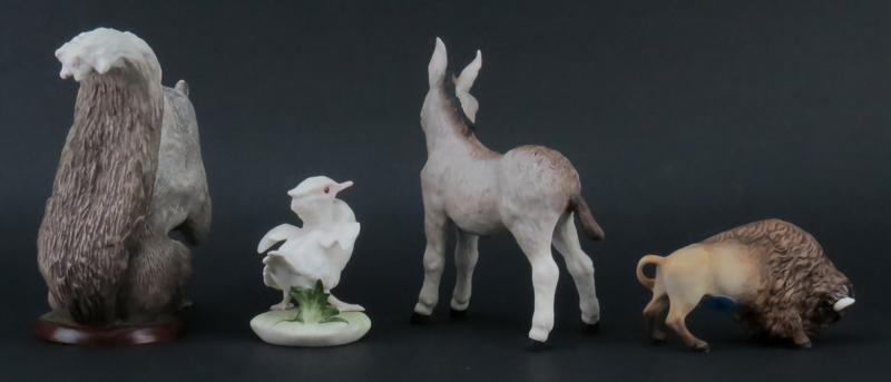 Group Of Four (4) Cybis Bisque Porcelain Animal Figurines