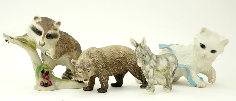 Group Of Four (4) Cybis Bisque Porcelain Animal Figurines